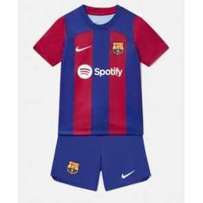 Barcelona Replica Home Stadium Kit for Kids 2023-24 Short Sleeve (+ pants)